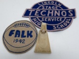 10 kt gold Cedarburg HS class ring, 1959, Lincoln HS and Falk patches