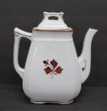 Vintage Royal Ironstone Alfred Meakin Tea Leaf Tea Pot, 8 1/2