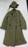 Long wool lined military coat, 46