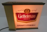 Gettelman Beer two sided advertising light, 9 3/4