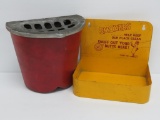 Two smoking items, cast iron ashtray and Smokers snuff tin wall mount ash tray