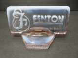 Fenton dealer plaque, opalescent, 5