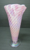 Larson crystal art glass vase, 10