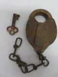 Yale and Towne Railroad lock and key, 4