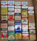 24 vintage spice tins