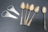 Canadian National and Canadian Pacific , 5 teaspoons and bottle openers