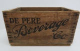 De Pere Beverage Co wooden crate