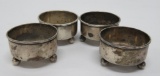 Four sterling silver Tiffany & Co footed salt dishes, 1 1/2