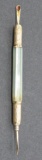 Early gold filled tipped snuff spoon or pipe cleaning tool, 4