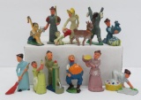 12 farm and country life metal toy figures