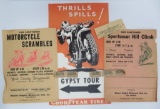 Motorcycle tour poster, Thrills and Spills Gypsy Tour and Modern Knights