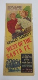 Western Movie Poster, Columbia Pictures, West of Santa Fe, Charles Starrett