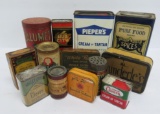 13 vintage spice tins