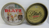 Two vintage Blatz beer trays, 13