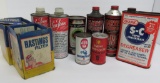 Vintage automotive tins and filter boxes