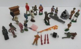 28 assorted toys, soldiers, and vehicle