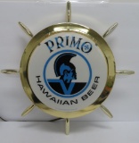 1966 Primo Hawaiian Beer light, ship wheel, working, 20
