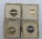Vintage Golden Guernsey sales pins, three marked sterling
