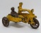 Cast iron motorcycle toy with side car, COP, 4