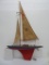 Keystone Jacrim Hollow boat, wooden sailboat toy