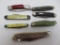 Seven vintage pocket knives, 1 1/2