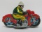 Vintage Friction tin litho motorcycle toy, 8