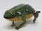 Wind up jumping tin frog, 4 1/2