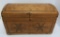 Small wooden trunk, decorated, 17 1/2