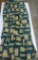 Five vintage bark cloth curtains, room divider panels