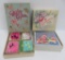 Vintage Gift tags and metallic greeting cards with original boxes