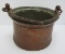 Early hammered copper kettle, 10