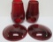 Ruby red lantern lenses and globes