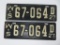 Pair of matching 1927 Wisconsin license plates, 14