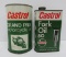 Castrol Fork oil 50 tin and Grand Prix Motorcycle oil quart can