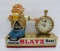 Blatz barrel man clock and lighted sign, working, 11