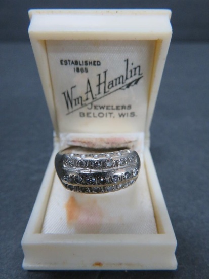 Vintage Diamond ring in a vintage ring box
