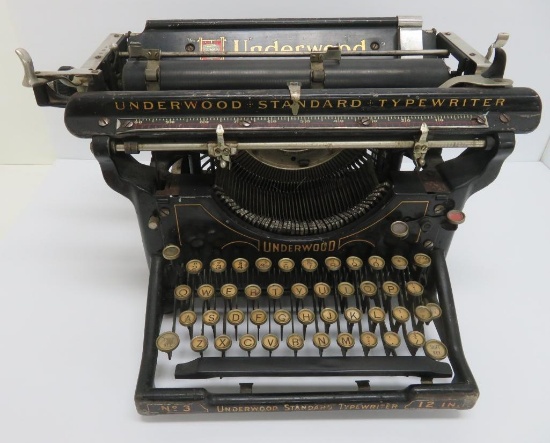 Underwood Standard Typewriter #3, 12 inch