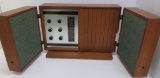 Table top GE stereo and radio combination, MCM, working, detachable speakers