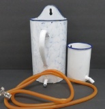 Medical enamelware pieces, irrigators