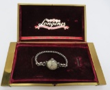 Longines vintage watch box and ladies stretch band watch