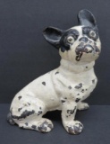 Cast iron French bulldog door stop, 8 3/4