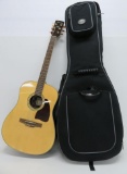 Ibanez acoustic guitar and padded case