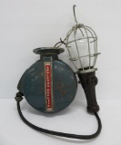 Vintage gas station work lite, Appleton Reelite treble light