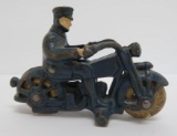 Cast iron motorcyle toy, 4