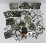 25 vintage metal cookie cutters