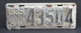 1925 Wyoming license plate, 13