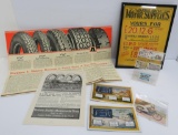 Motorcyle ephemera, Tire blotters, Firestone booklet, Marble Arch Supplies and stamps