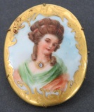 Hand Painted portrait brooch, 2