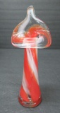 Art glass jack in the pulpit vase, 7 1/2