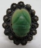 Scarab ring, size 5 1/2, unmarked